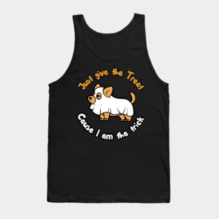 halloween doggy on ghost costume Tank Top